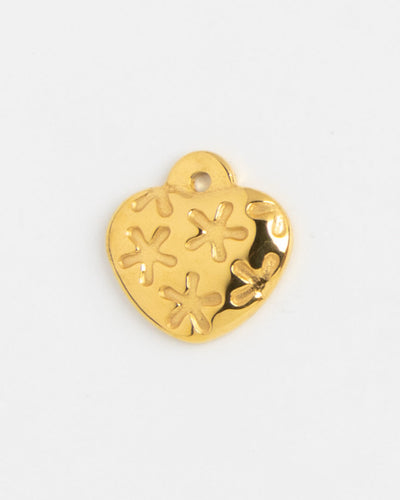 Gold Charm Snowflake Heart