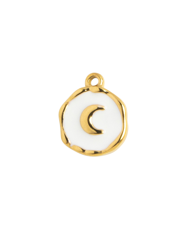 Gold Charm Crescent Moon Coin