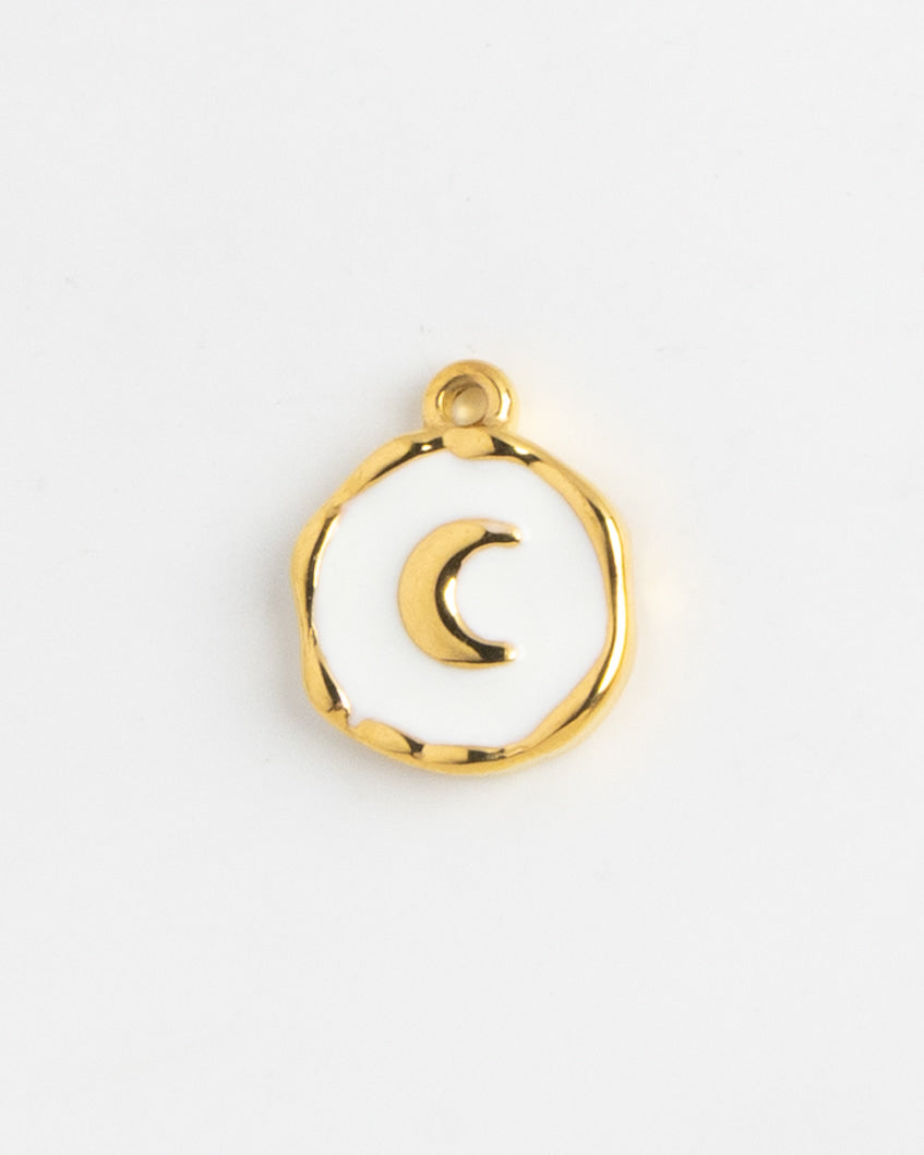 Gold Charm Crescent Moon Coin