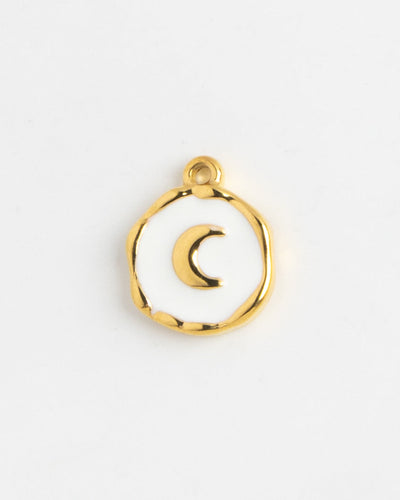 Gold Charm Crescent Moon Coin