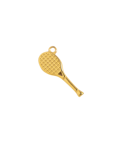 Gold Charm Tennis Racket II