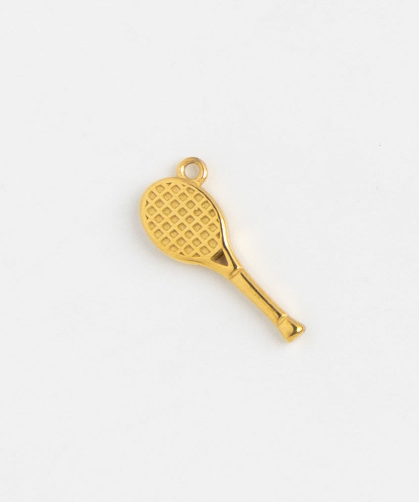 Gold Charm Tennis Racket II