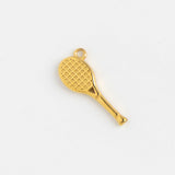 Gold Charm Tennis Racket II