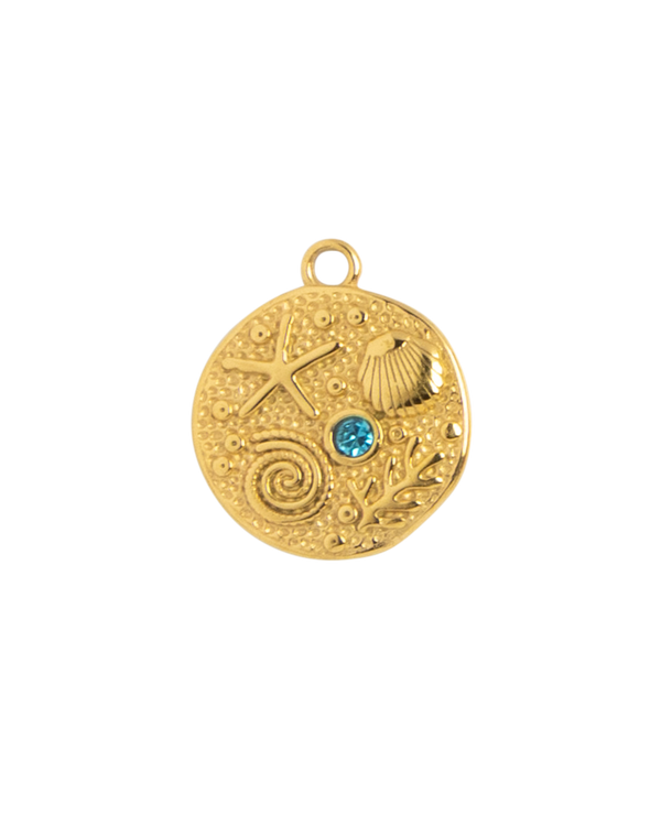 Gold Charm Ocean Medallion