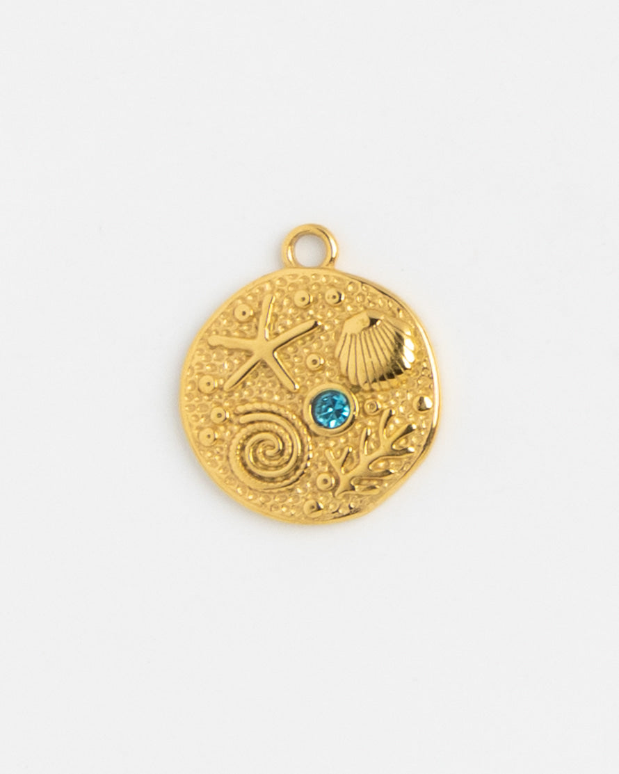Gold Charm Ocean Medallion
