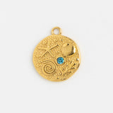 Gold Charm Ocean Medallion