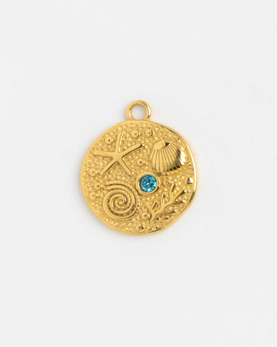 Gold Charm Ocean Medallion