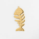Gold Charm Fish Bone