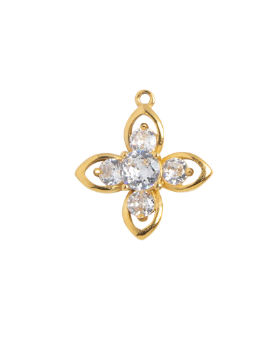 Gold Charm Crystal Flower III