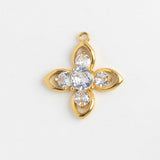 Gold Charm Crystal Flower III