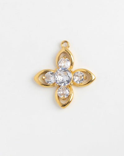 Gold Charm Crystal Flower III