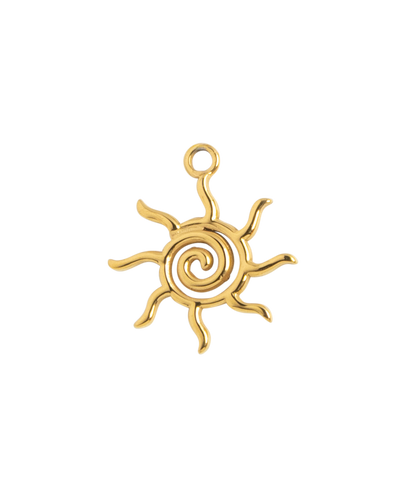 Gold Charm Spiral Sun