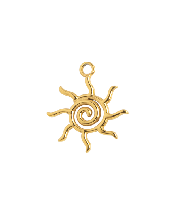 Gold Charm Spiral Sun