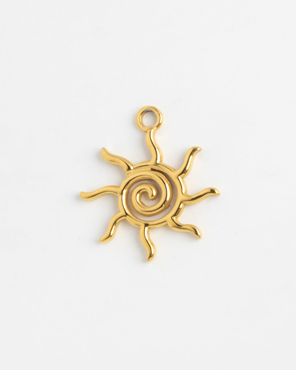 Gold Charm Spiral Sun