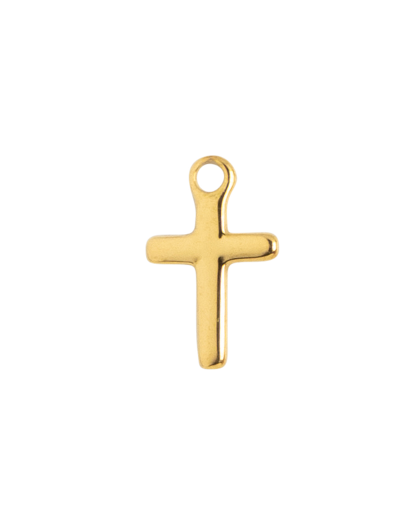 Gold Charm Simple Cross