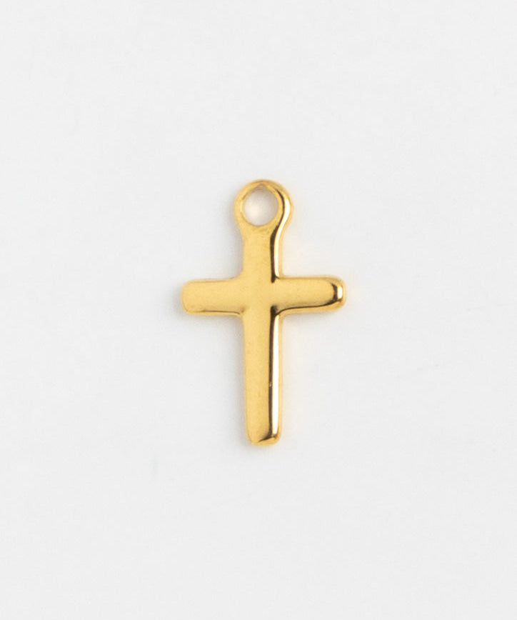 Gold Charm Simple Cross
