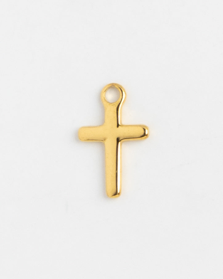Gold Charm Simple Cross