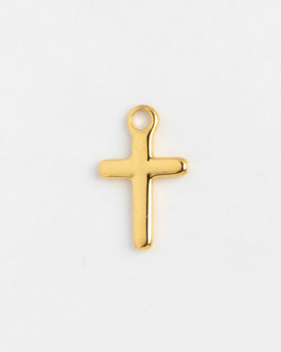Gold Charm Simple Cross