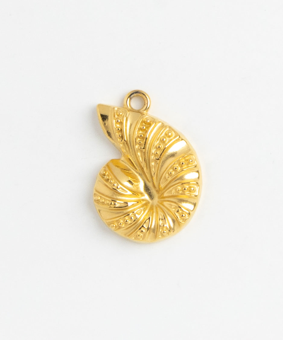 Gold Charm Nautilus Shell
