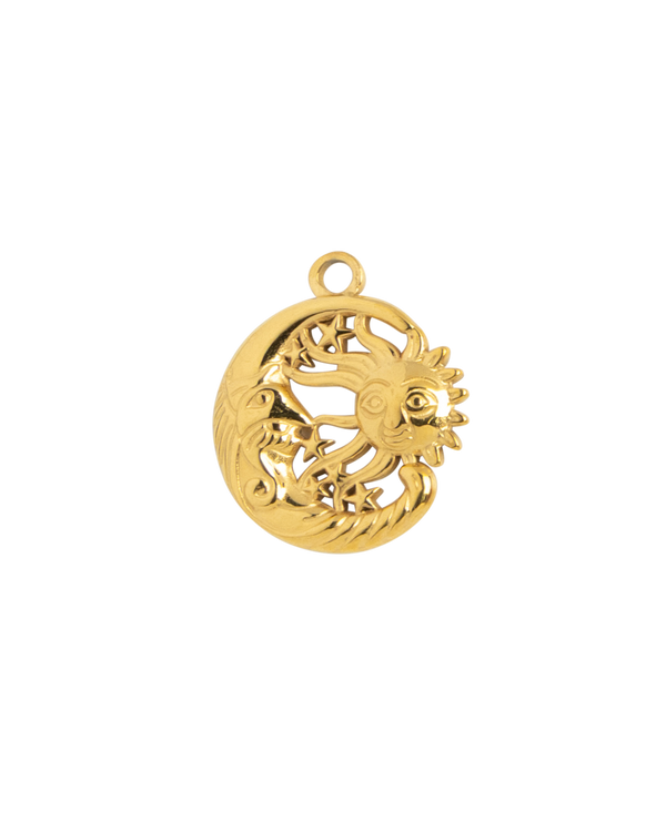 Gold Charm Celestial Medallion