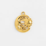 Gold Charm Celestial Medallion