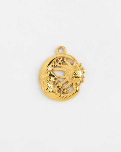 Gold Charm Celestial Medallion