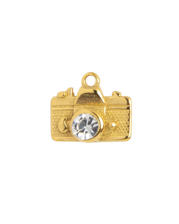 Gold Charm Crystal Camera