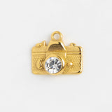 Gold Charm Crystal Camera
