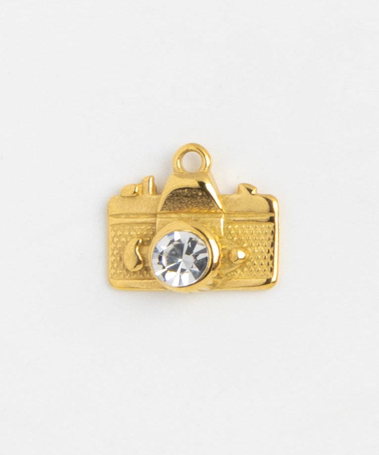 Gold Charm Crystal Camera
