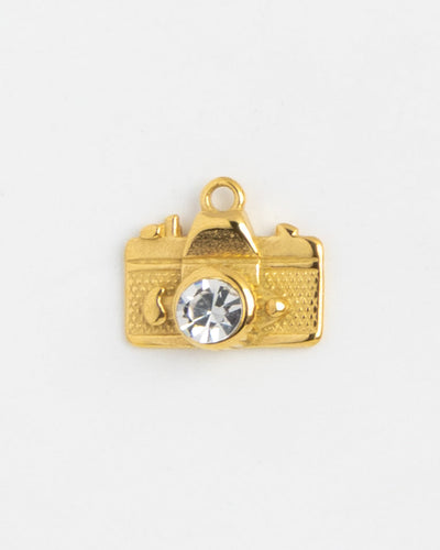Gold Charm Crystal Camera
