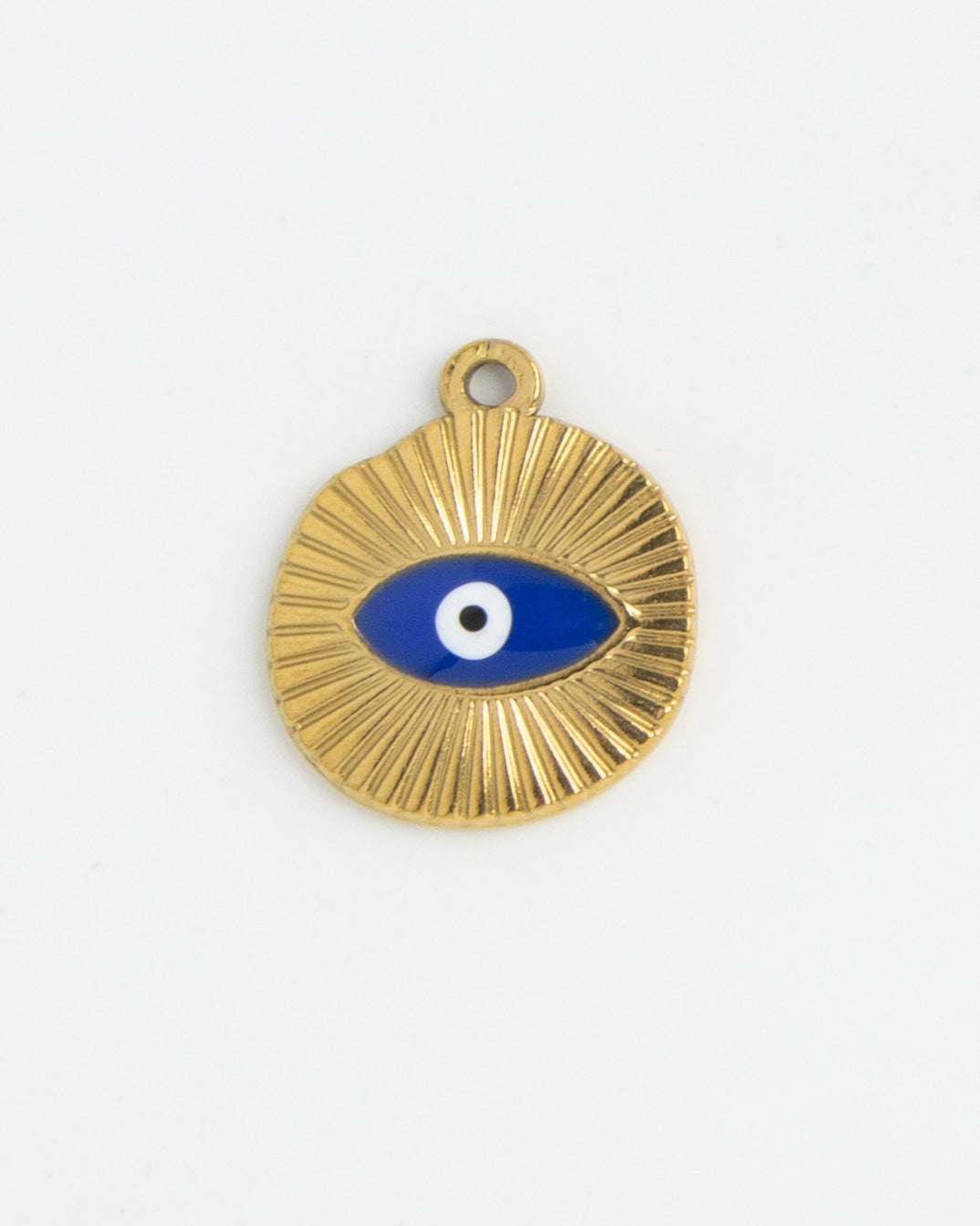 Gold Charm Evil Eye Medallion