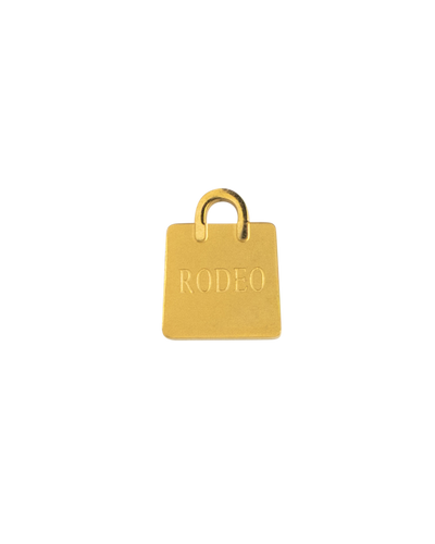 Gold Charm Rodeo Drive Shopping Bag