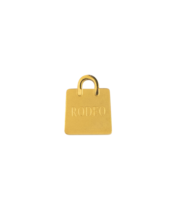 Gold Charm Rodeo Drive Shopping Bag