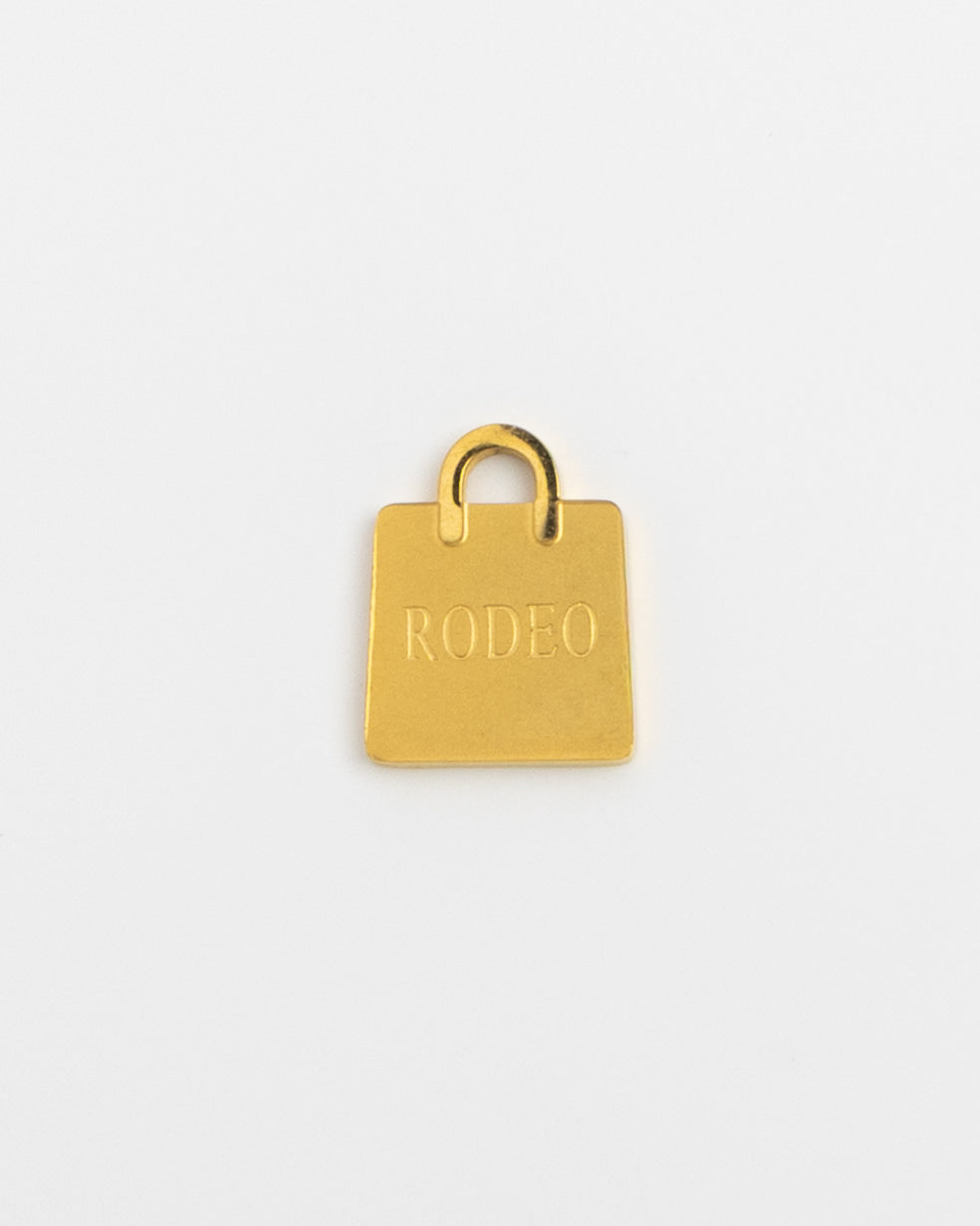 Gold Charm Rodeo Drive Shopping Bag