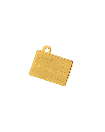 Gold Charm Los Angeles Postcard
