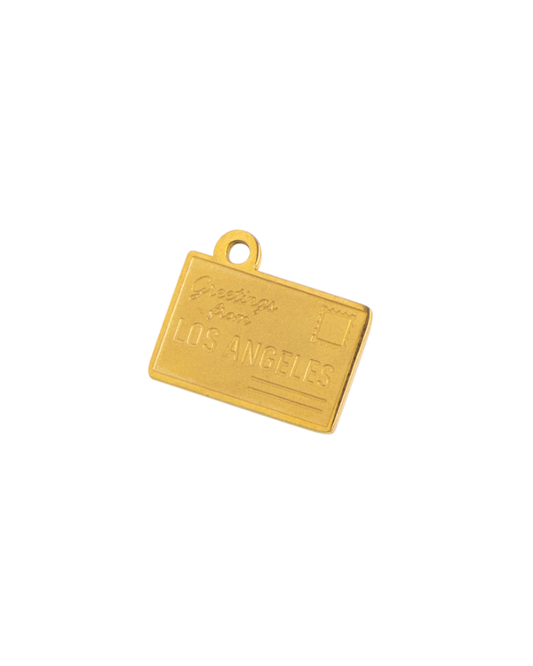Gold Charm Los Angeles Postcard