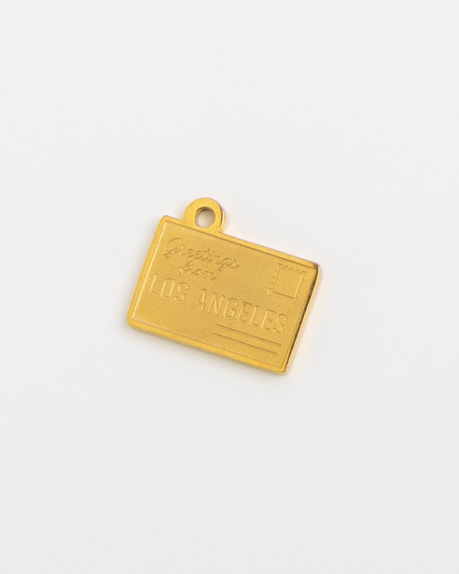 Gold Charm Los Angeles Postcard