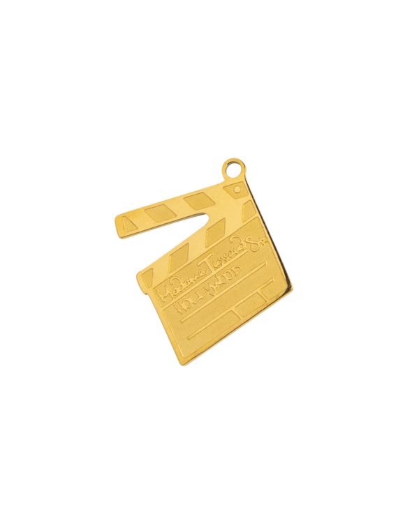 Gold Charm Hollywood Clapperboard