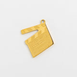 Gold Charm Hollywood Clapperboard