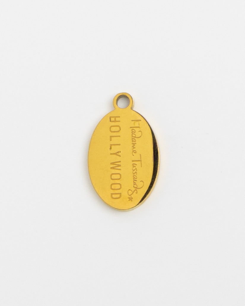 Gold Charm Hollywood Tag