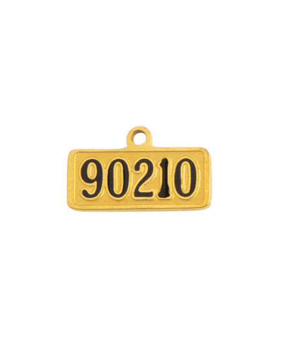 Gold Charm 90210 License Plate