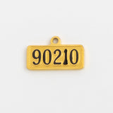 Gold Charm 90210 License Plate