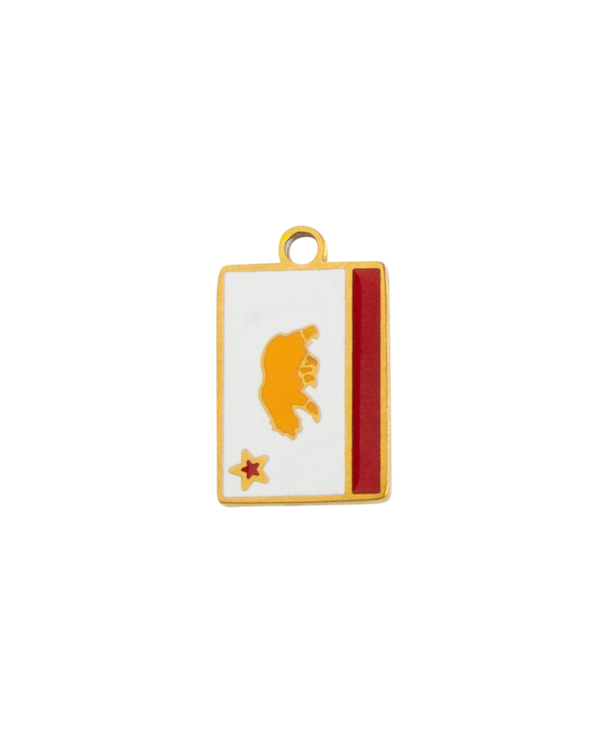 Gold Charm California Flag