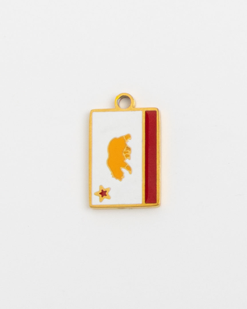 Gold Charm California Flag