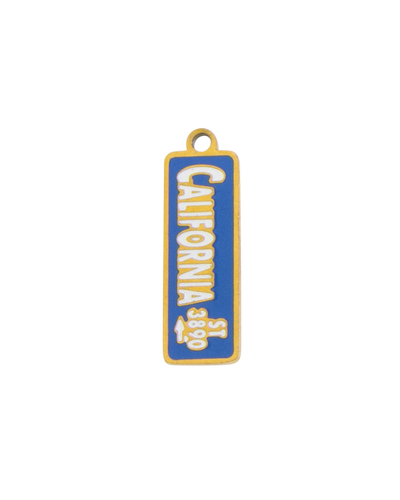 Gold Charm California License Plate