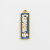 Gold Charm California License Plate