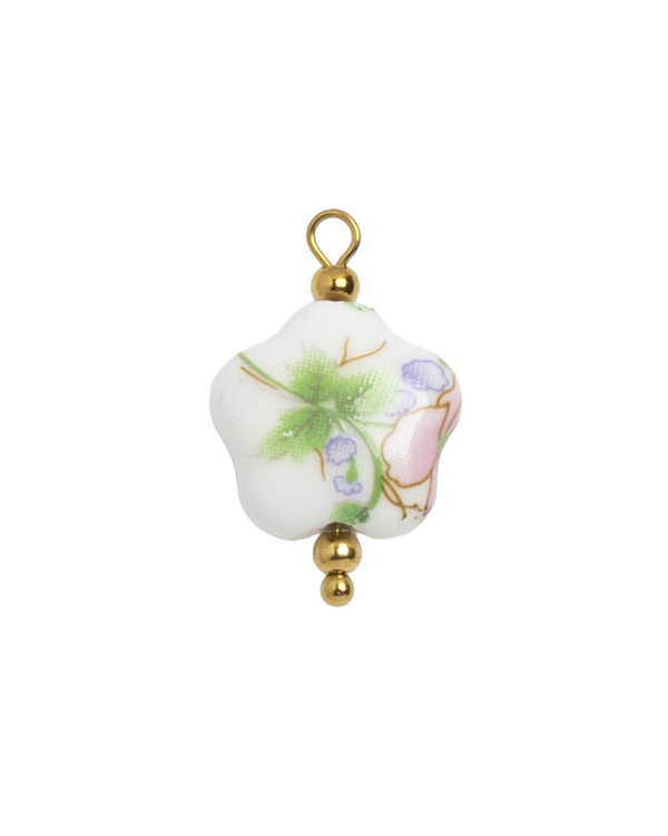 Porcelain Flower Bead
