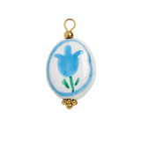Porcelain Oval Blue Tulip