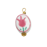 Porcelain Oval Pink Tulip