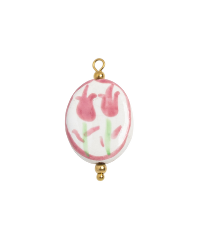 Porcelain Oval Pink Tulip II